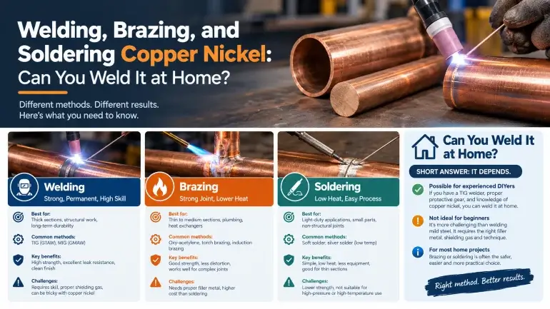 Welding, Brazing, and Soldering Copper Nickel - Can You Weld It at Home - Euro Steel Bars